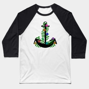 anchor floral with flowers Baseball T-Shirt